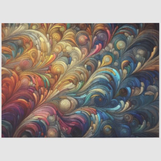 Pastel Tekening Abstracte Organische Bubble Kleurr Tissuepapier (Voorkant)