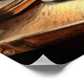 Pastel Tekening Antiek Telefoon uit de jaren derti Poster (Hoek)