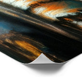 Pastel Tekening Berkenboom Bos Trunks Poster (Hoek)