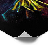 Pastel tekening Bundel van Mistletoe Rood Lint Poster (Hoek)