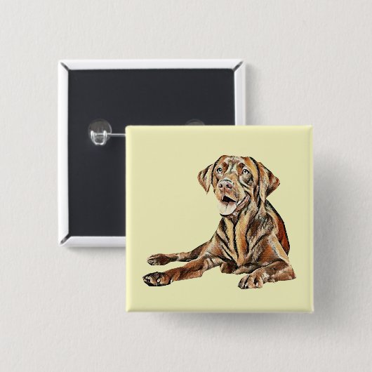 Pastel Tekening Chocolade Lab Pin Button (Voorkant /achterkant)