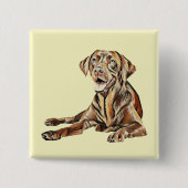 Pastel Tekening Chocolade Lab Pin Button (Voorkant)