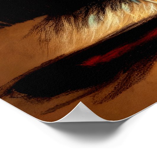 Pastel tekening Crystal Decanter Glas van Liquor Poster (Hoek)