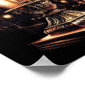 Pastel Tekening Franse Straat Lamp Poster (Hoek)