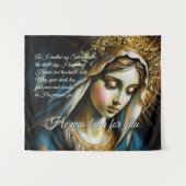 Pastel tekening Heilige Maagd Moeder Boodschap Wandkleed (Voorkant (horizontaal))