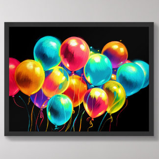 Pastel Tekening Kleurrijk Vrolijk Boeket van Ballo Poster