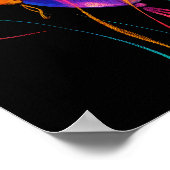 Pastel Tekening Kleurrijk Vrolijk Boeket van Ballo Poster (Hoek)