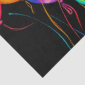 Pastel Tekening Kleurrijk Vrolijk Boeket van Ballo Tissuepapier (Detail)