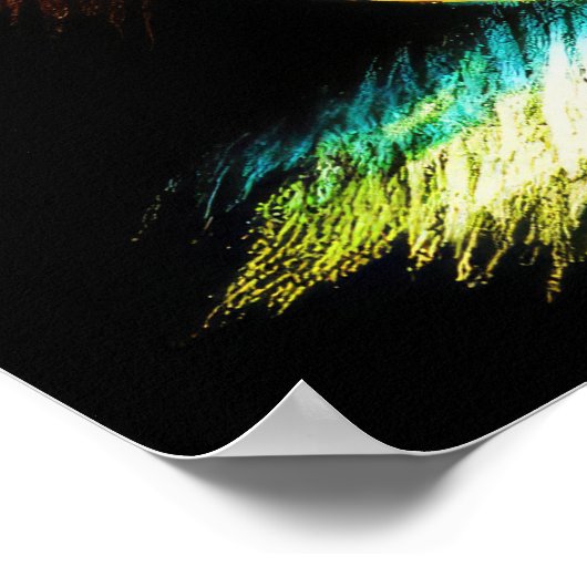 Pastel tekening Kleurrijke Glas Art Urn Poster (Hoek)