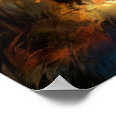 Pastel Tekening Kleurrijke Landschap Rivierbomen S Poster (Hoek)