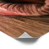 Pastel tekening knap zwart Man Poster (Hoek)