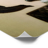 Pastel tekening knielende paard standbeeld poster (Hoek)