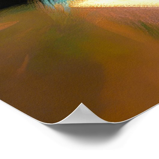 Pastel tekening Kristal Compote in Zon Stilleven Poster (Hoek)