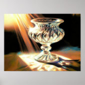 Pastel tekening Kristal Compote in Zon Stilleven Poster (Voorkant)