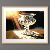 Pastel tekening Kristal Compote in Zon Stilleven Poster