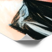 Pastel Tekening Man Eyeliner Poster (Hoek)