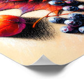 Pastel Tekening Maple Leaf Berry Herfst Herfst Poster (Hoek)