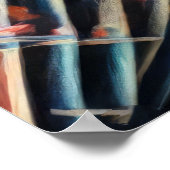 Pastel tekening Mooie Japanse Vrouw Fan Poster (Hoek)