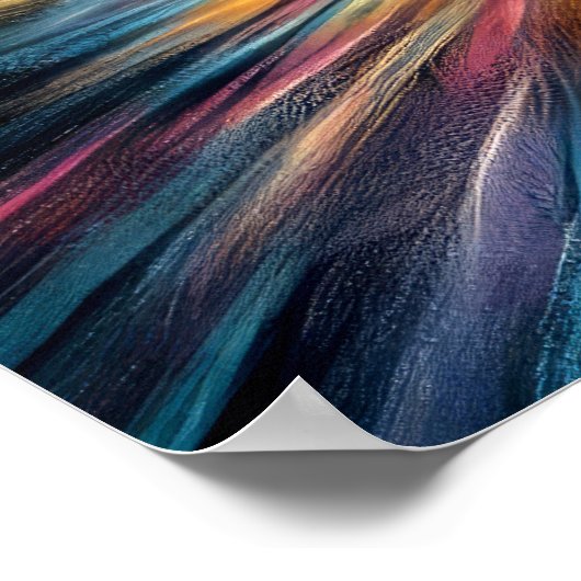 Pastel Tekening Mysterieuze Kosmos Poster (Hoek)