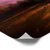 Pastel Tekening Oosterse Stijl Gebouw Fantasy Sky Poster (Hoek)