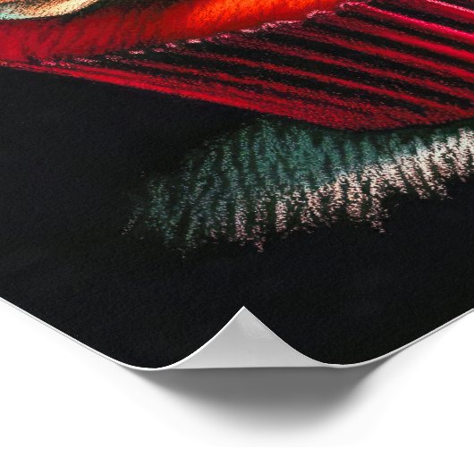 Pastel tekening Raspberry Cupcake Poster (Hoek)