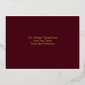 Pastel tekening rode kerst engel folie feestdagenkaart (Achterkant)