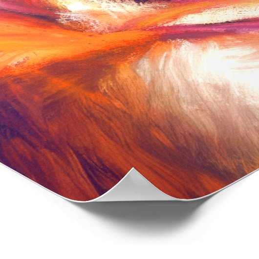 Pastel Tekening Ruw Stijl Schets Shirtless Cowboy Poster (Hoek)