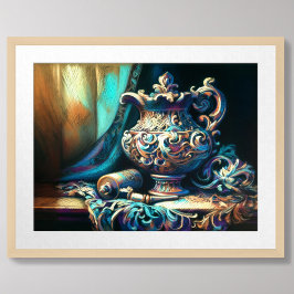 Pastel tekening Stilleven Vessel Stof Poster