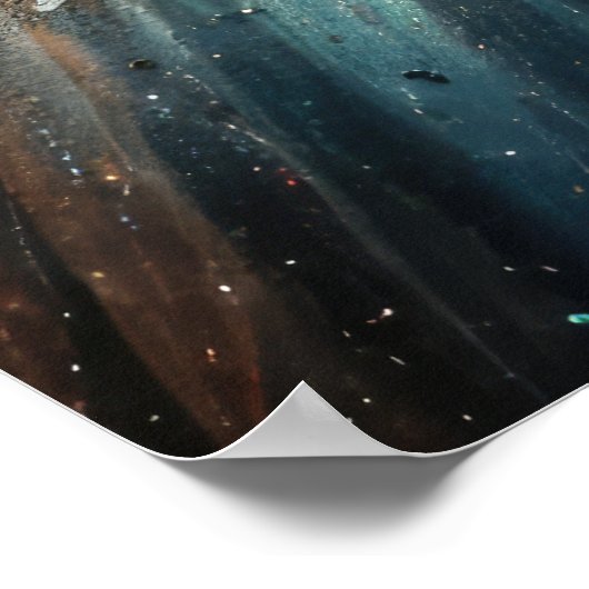 Pastel Tekening Trouwjurk op Hanger Poster (Hoek)