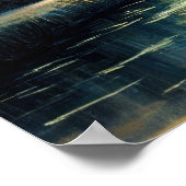 Pastel Tekening Tuinvijver Huilende Wilgenboom Poster (Hoek)