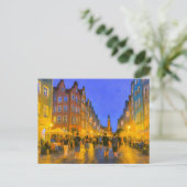 Pastel tekening van Danzig stadspoort uitzicht naa Feestdagenkaart (Staand voorkant)