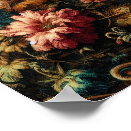 Pastel Tekening van een Antiek Tapestry Doek Poster (Hoek)