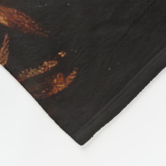 Pastel Tekening van een Kerst Whimsical Fleece Deken (Hoek)