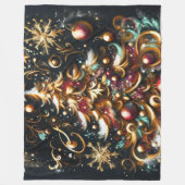 Pastel Tekening van een Kerstboom Whimsical Fleece Deken (Voorkant)
