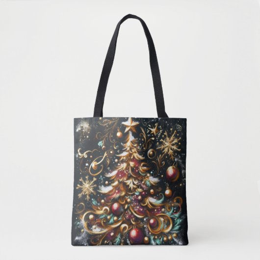 Pastel Tekening van een Kerstboom Whimsical Tote Bag (Voorkant)