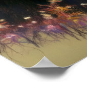 Pastel Tekening van Grizzly Beer in Natuur Poster (Hoek)