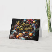 Pastel tekening van Kerstmis grillig Kaart (Voorkant)