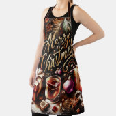 Pastel tekening van Kerstmis Whimsical Schort (Insitu)