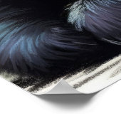 Pastel Tekening van Panda Beer Bamboe Poster (Hoek)