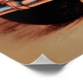 Pastel Tekening Vintage Auto 1950 Poster