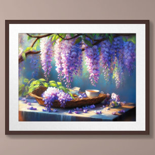Pastel tekening Wisteria Blooming Vine Poster