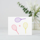 Pastel Tennis Rackets Briefkaart (Staand voorkant)