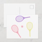 Pastel Tennis Rackets Briefkaart (Voorkant / Achterkant)