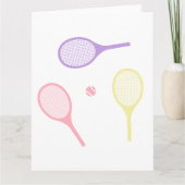 Pastel Tennis Rackets Kaart (Voorkant)