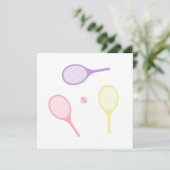 Pastel Tennis Rackets Kaart (Staand voorkant)