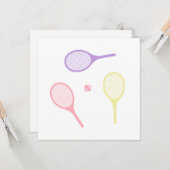 Pastel Tennis Rackets Kaart (Voorkant / Achterkant in situ)