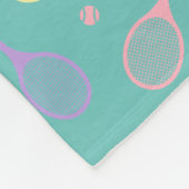 Pastel Tennis Rackets met Tennis Ball on Green Fleece Deken (Hoek)
