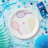 Pastel Tennis Rackets Papieren Bordje (Feest)