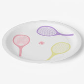 Pastel Tennis Rackets Papieren Bordje (Gekanteld)