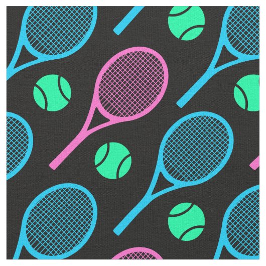 Pastel tennisrackets - aanpasbaar! stof (Close Up)